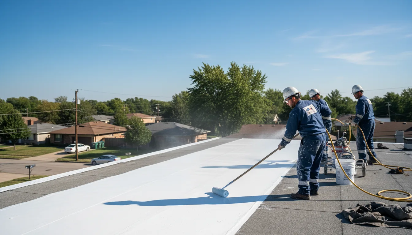 Commercial roof coating in Murrayville, IL near me